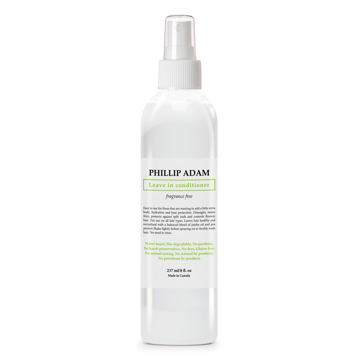 PHILLIP ADAM -  Leave in Conditioner, Fragrance Free (vegan)    237ml