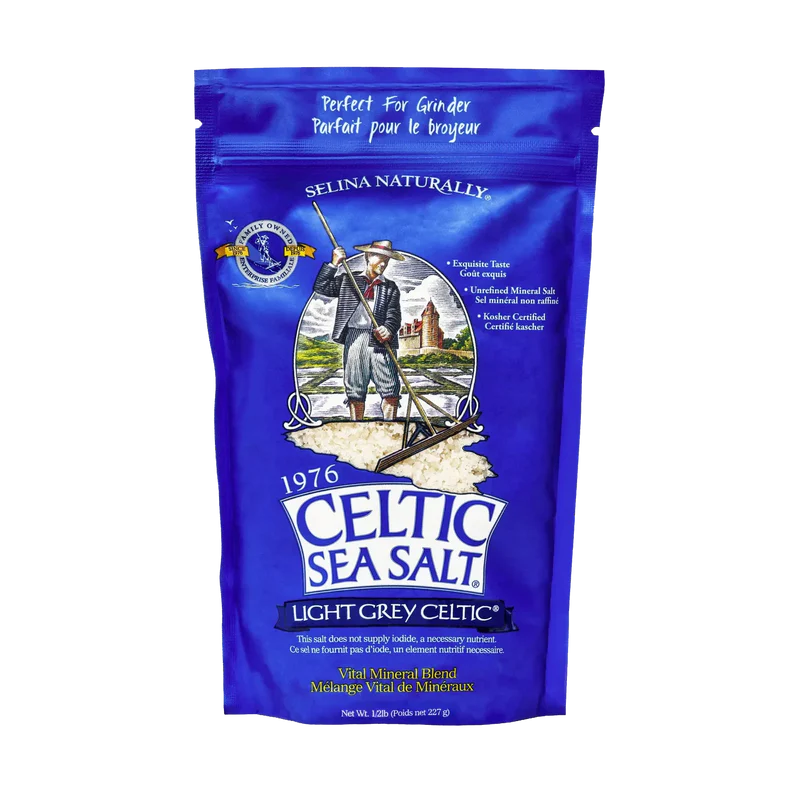 Celt Salt    Celt Salt Coarse Grey Bag    Container Size: 227 g    Case of 6