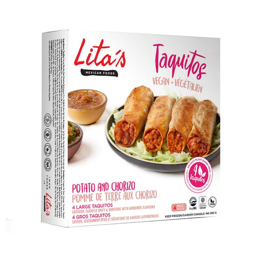 LITA’S MEXICAN FOODS - Taquitos, Potato & Chorizo (NGM/vegan)    280g
