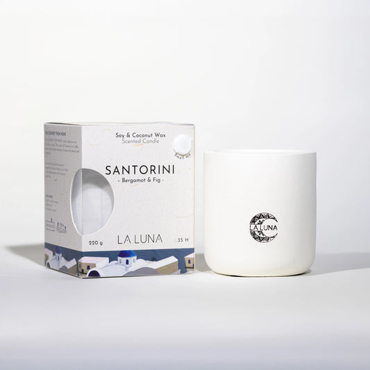 LA LUNA    Soy & Coconut Candles    Santorini Bergamot Fig Candle 220g