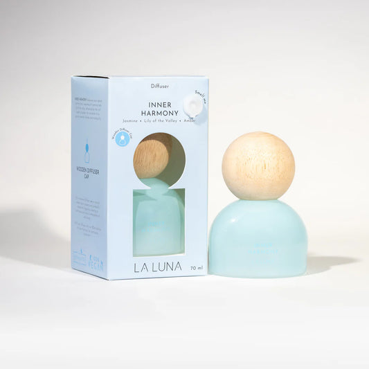 LA LUNA    Wooden Cap Diffuser and Oil Refill    Inner Harmony 70mL