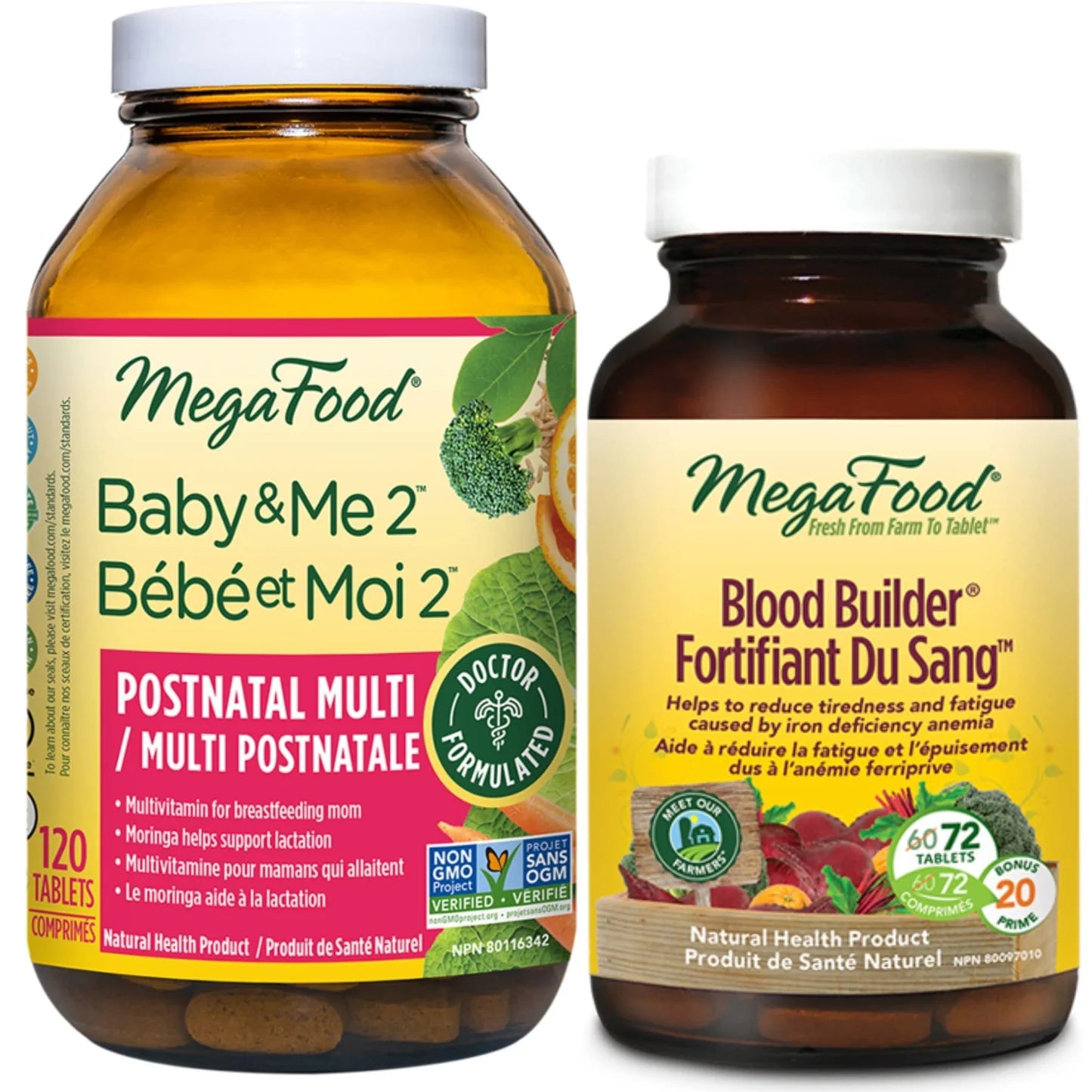 BABY & ME  2  POSTNATAL  120's WITH FREE BLOOD BUILDER  72's