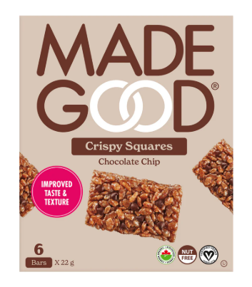 Made Good   Organic Crispy Squares   Chocolate Chip132G