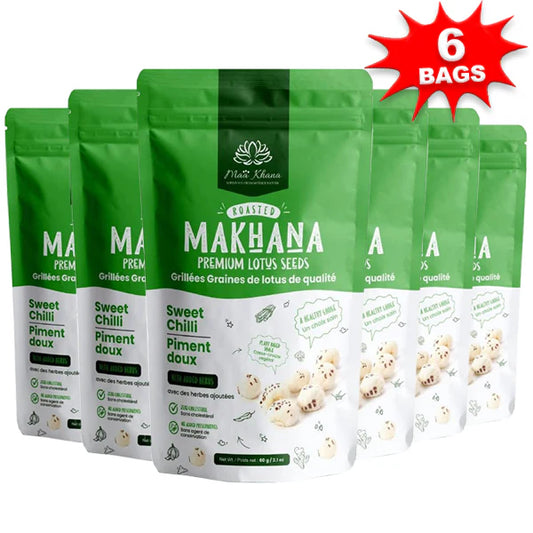 Maa Khana-MaaKhana Lotus Seeds - Sweet Chili 6x50g