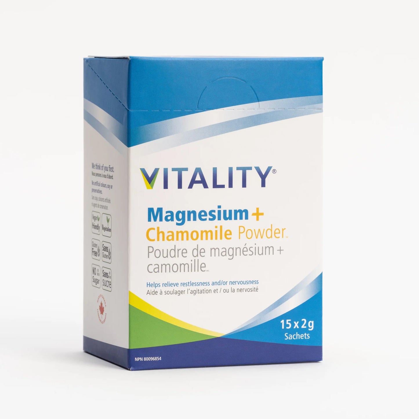 Vitality Products Inc.   Magnesium + Chamomile - Box 15 x 2g