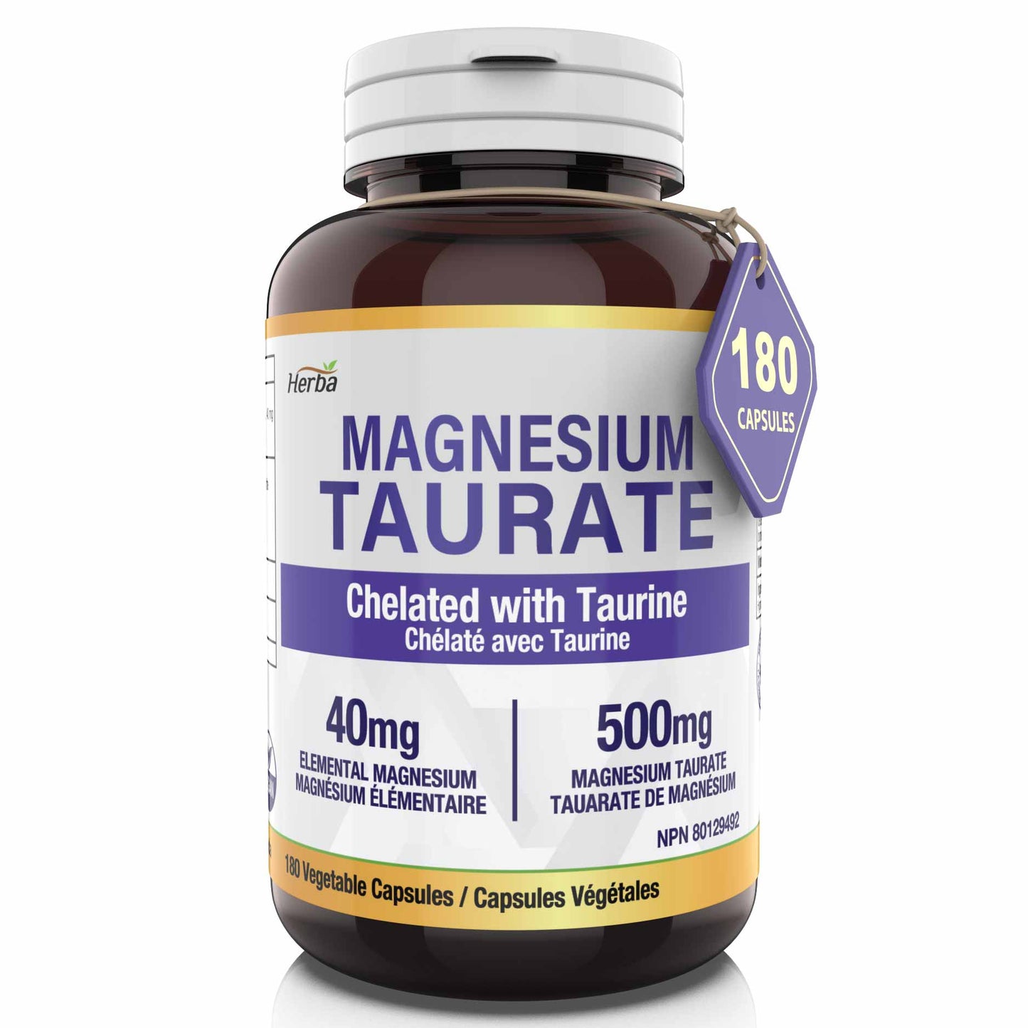 Herba  Magnesium Taurate 40mg - 180 Capsules
