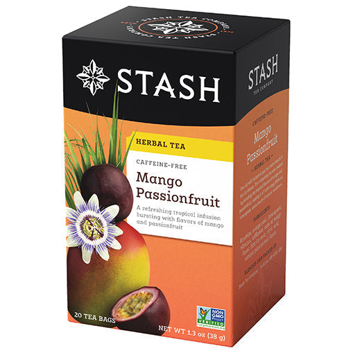 STASH TEA    Premium Caffeine Free Herbal Teas    STASH TEA    Premium Caffeine Free Herbal Teas    Mango Passionfruit Tea 20bg