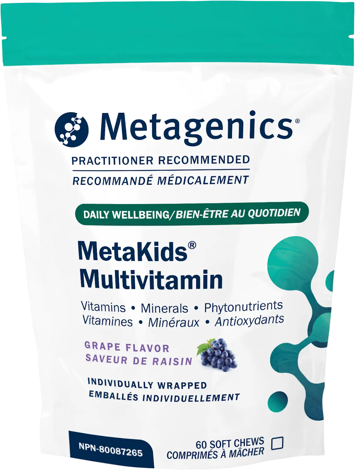 Metagenics MetaKids Multi Soft Chew Grape  60 CH   60Tablets