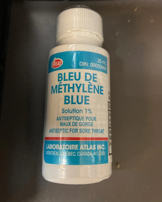 Methylene Blue 2% - 25ml - Atlas  *on backorder*
