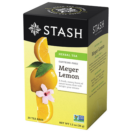 STASH TEA    Premium Caffeine Free Herbal Teas    STASH TEA    Premium Caffeine Free Herbal Teas    Meyer Lemon Tea 20bg