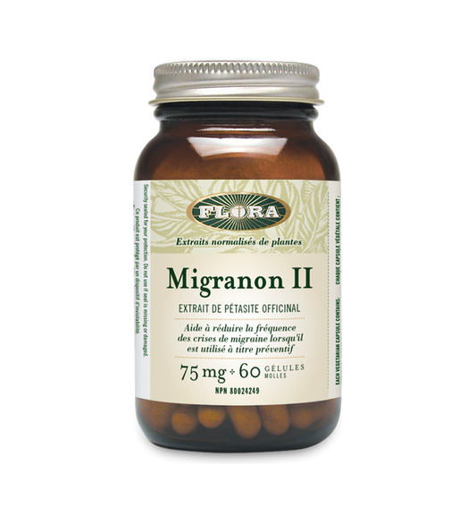 Flora   Migranon® II Petadolex® Butterbur root extract 75 mg 60 caps