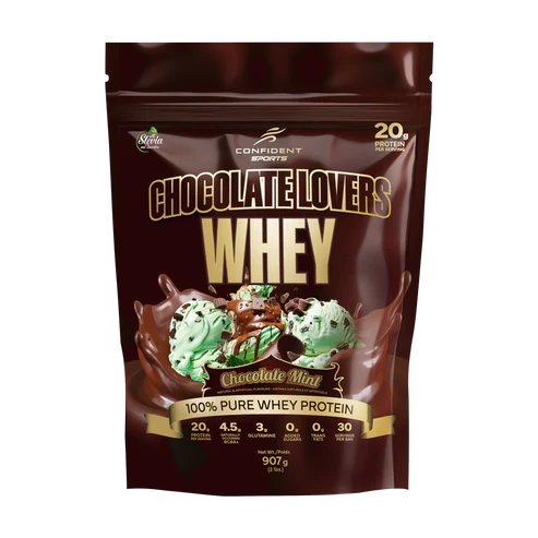CONFIDENT SPORTS - Chocolate Lovers Whey - 907 g - Chocolate Mint