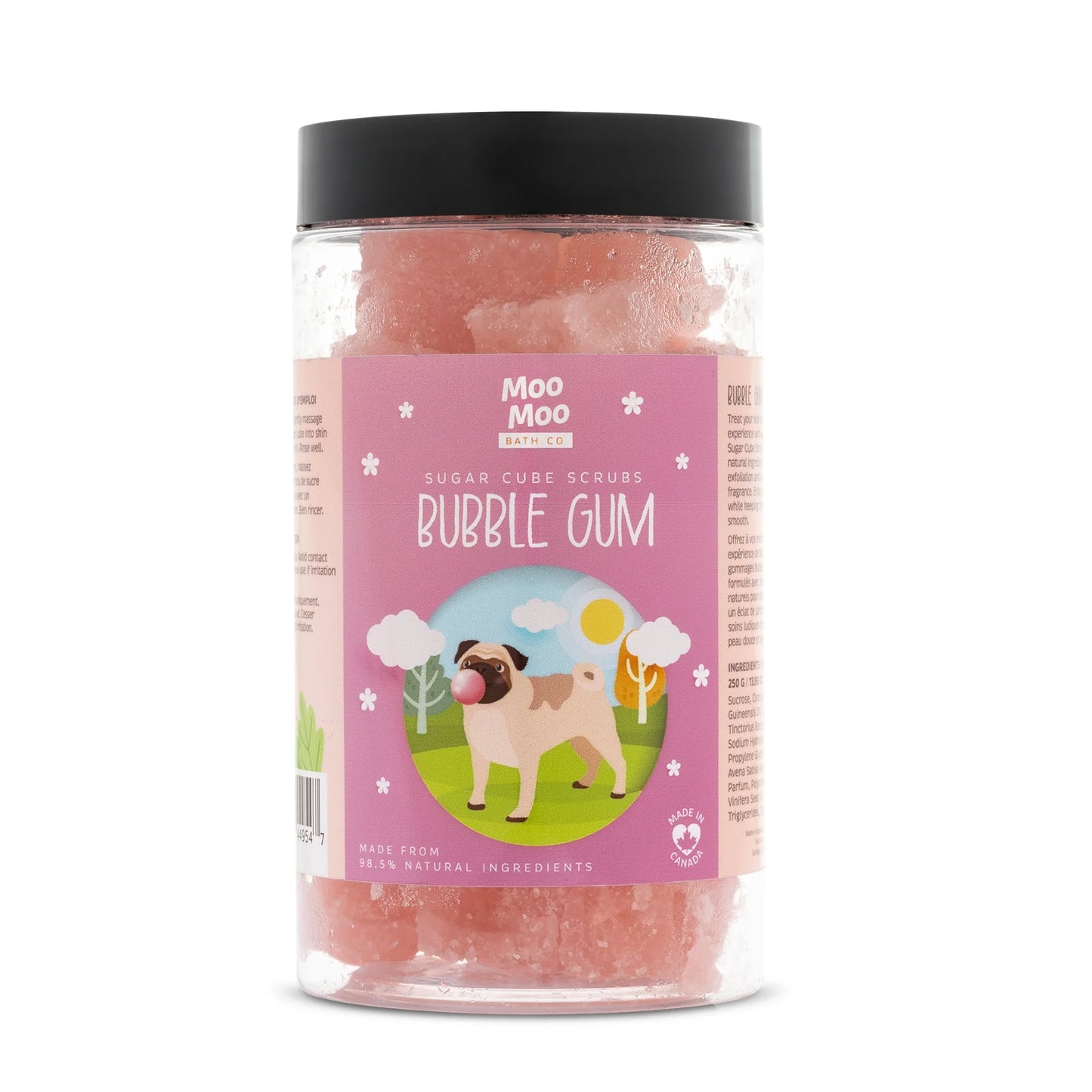 Moo Moo Bath Co   Sugar Srubs Bubble Gum 250g