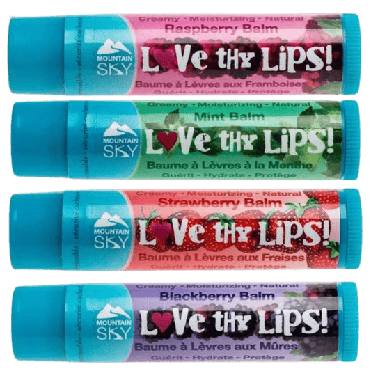 Mountain Sky Soaps   Mixed Lip Balm Display 28ct