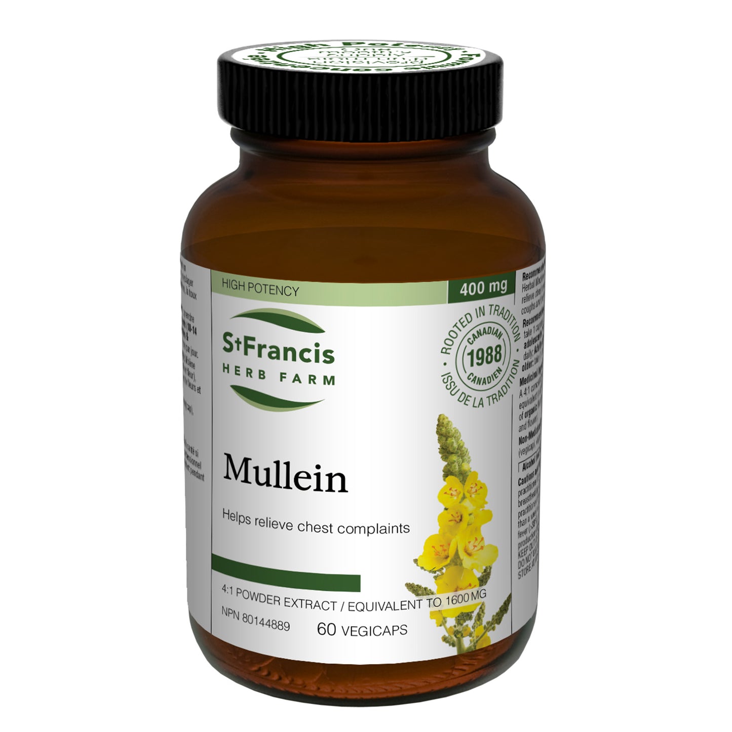 St.Francis   NEW Mullein Capsules   60 caps