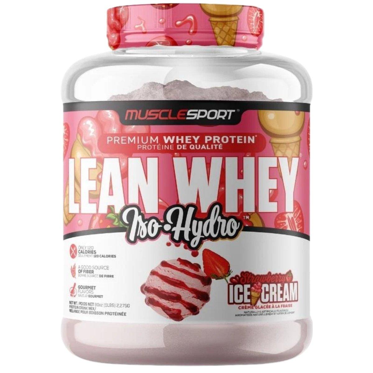 MUSCLE SPORT LEAN WHEY STRAWBERRY ICE CREAM 5lbs