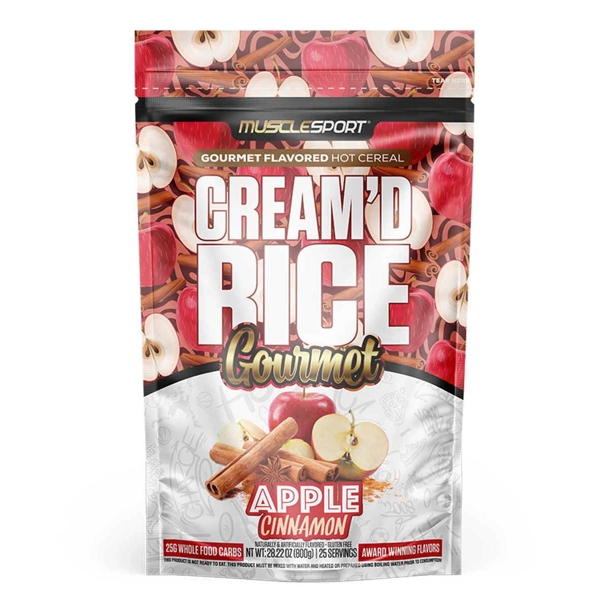 MUSCLE SPORT - CREAM'D RICE - APPLE CINMAMON - 25srv