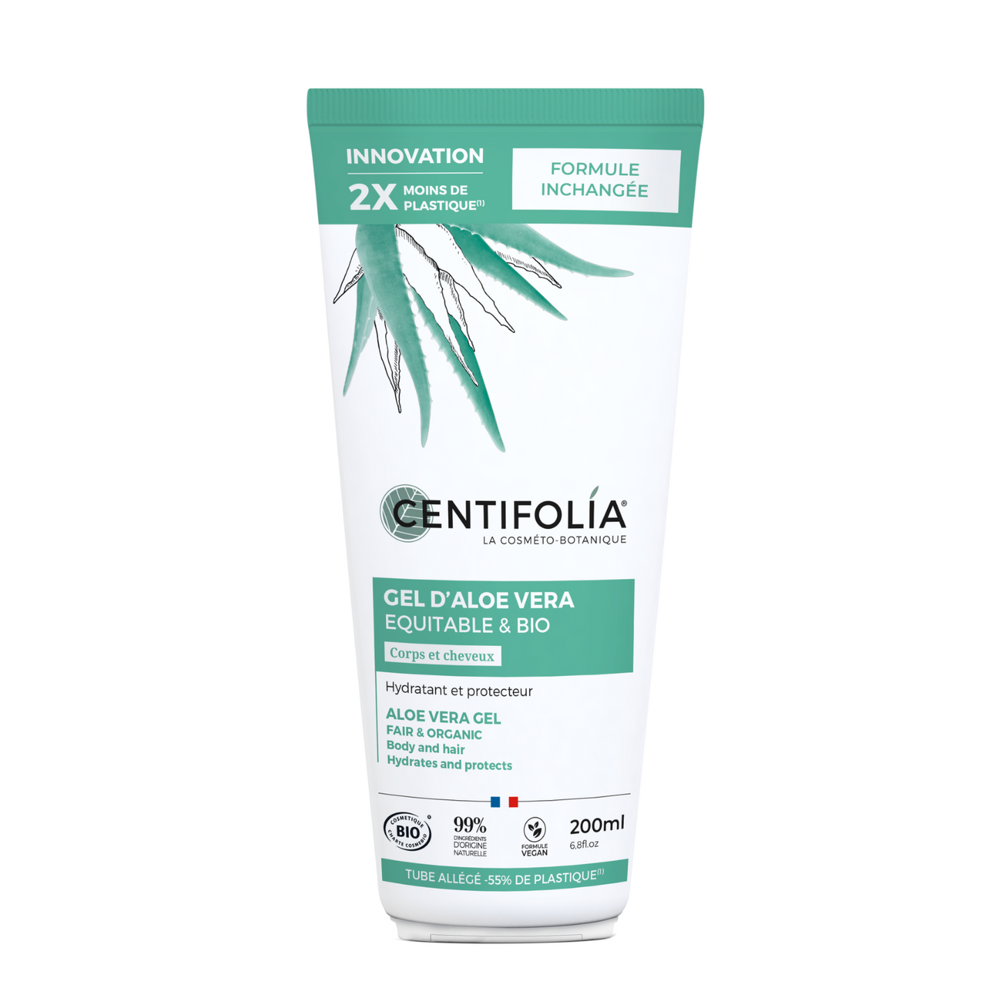 Centifolia - Aloe vera gel - Fair trade & organic - 200 mL