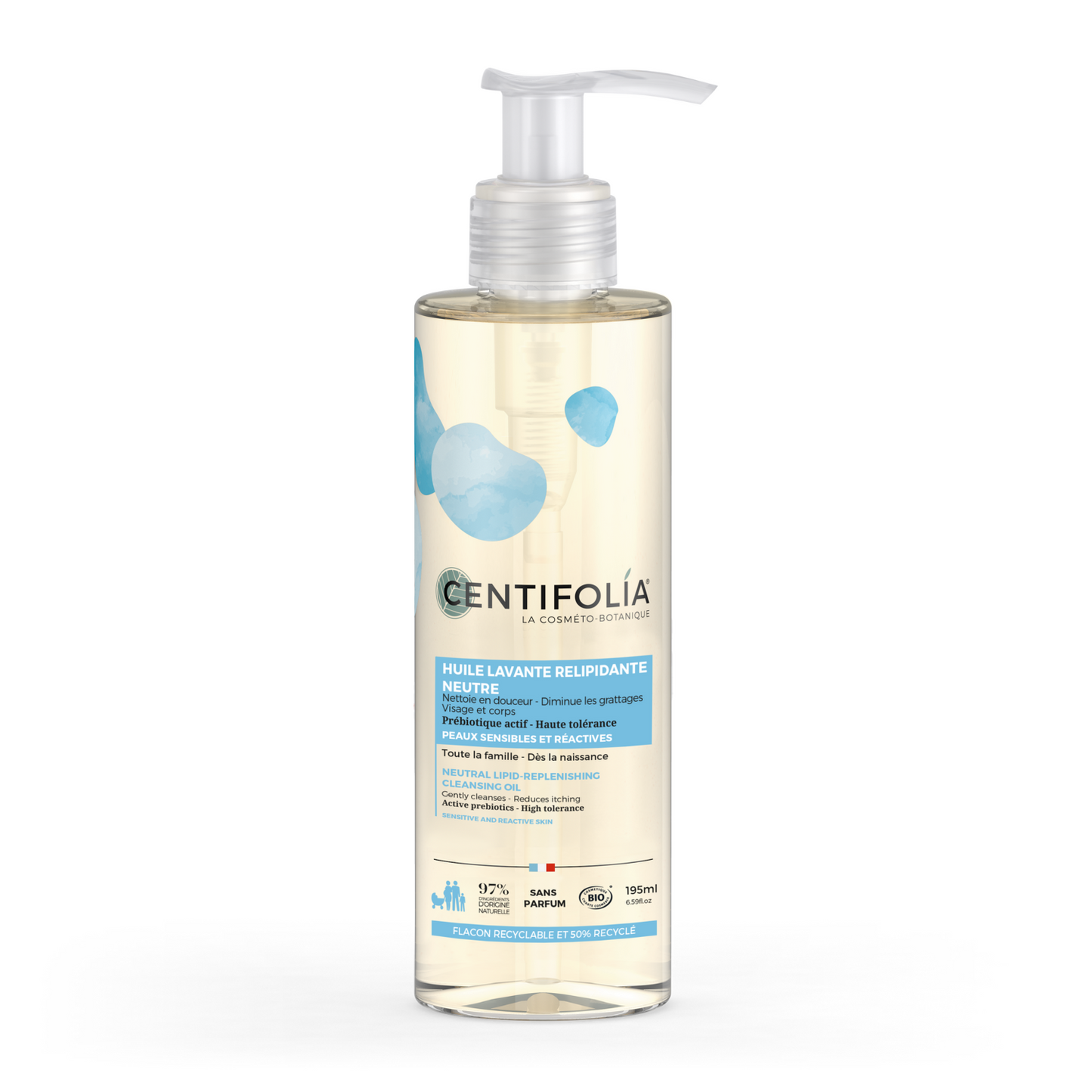 Centifolia - Neutral lipid-replenishing cleansing oil - 195 mL
