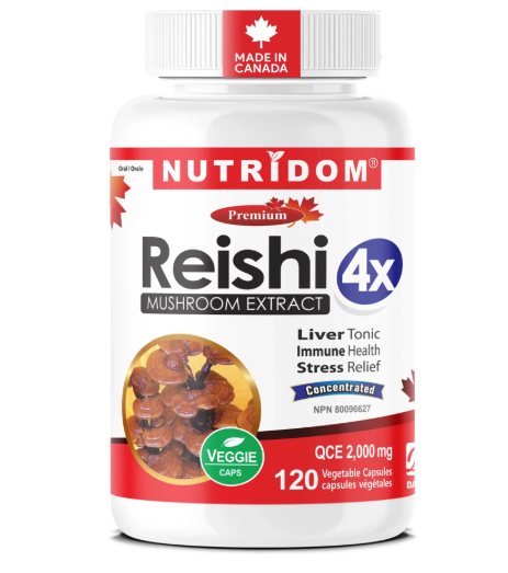 NUTRIDOM®    Reishi Mushroom 120 Vcaps  - NEW