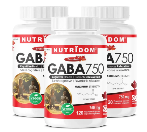 NUTRIDOM®    GABA 750 120 Vcaps  - NEW