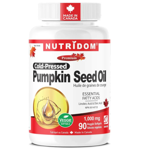 NUTRIDOM®    Pumpkin Seed Oil 90 V softgels  - NEW