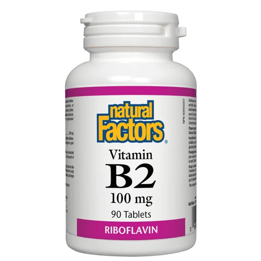 Natural Factors   Vitamin B2 100 mg   90 tabstabs
