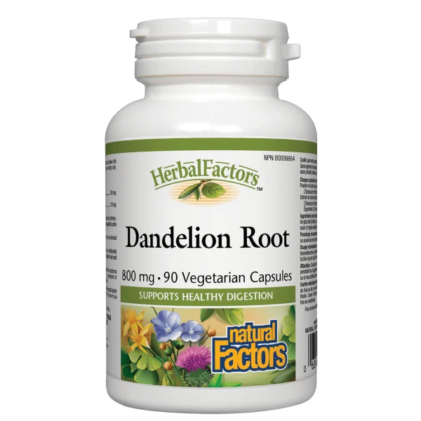 Natural Factors   Dandelion Root, HerbalFactors®   90 vcapsvcaps