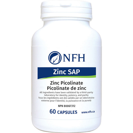 Zinc SAP (25 mg zinc, 1 mg copper/capsule) 60 capsules