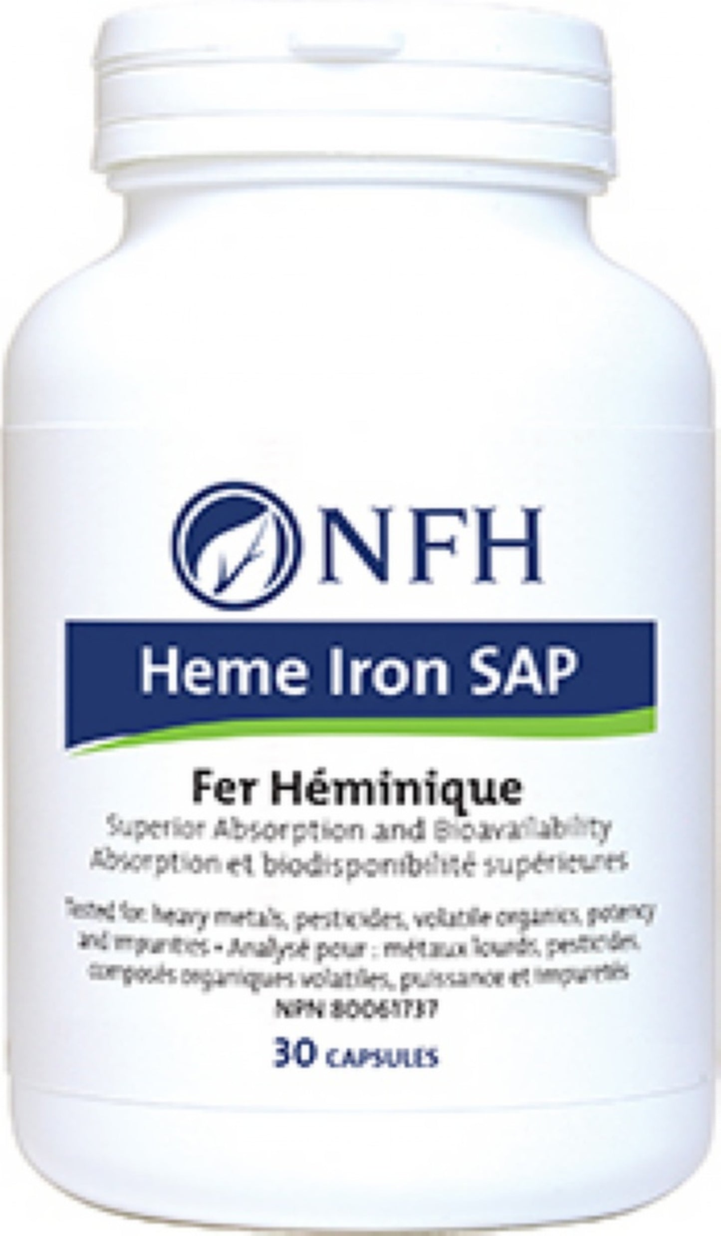 Heme Iron SAP (11 mg heme iron/capsule) 30 capsules -
