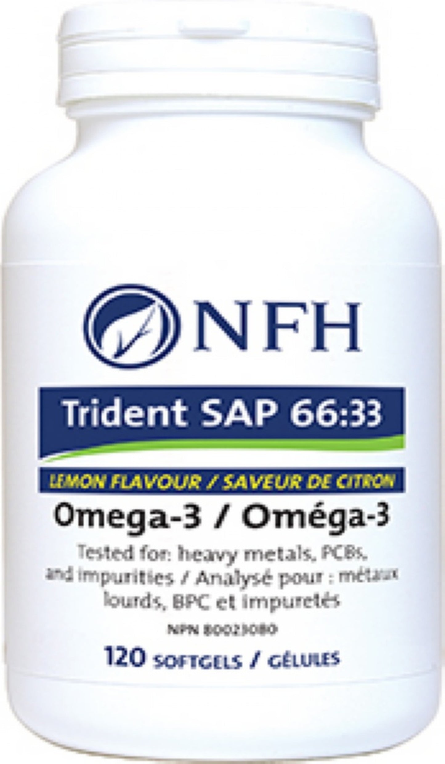Trident SAP 66:33 Natural Lemon Flavour (660 mg EPA, 330 mg DHA/softgel) 120 softgels -