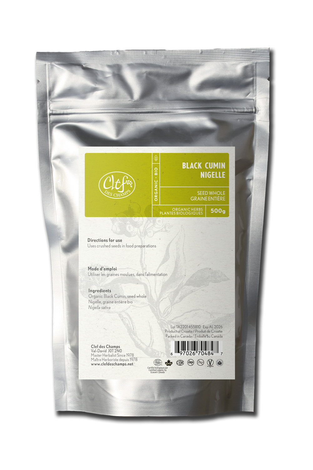 BLACK CUMIN seed organic   500 GR