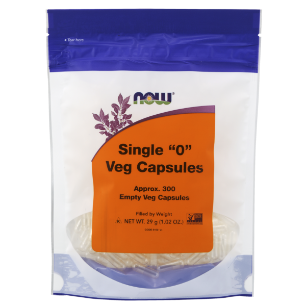 NOW    Vcaps '0' Veg Non-Gelatin 300's
