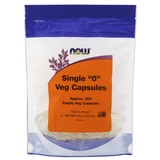 NOW    Vcaps '0' Veg Non-Gelatin 300's