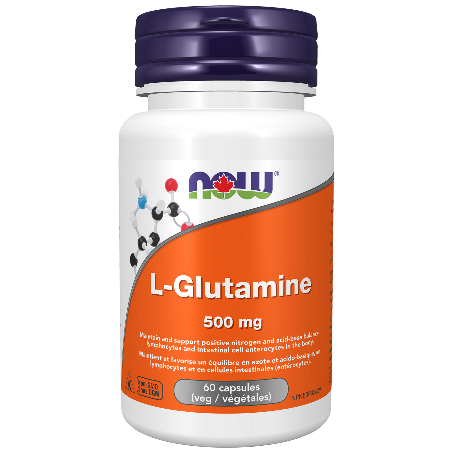 NOW    L-Glutamine 500mg Free Form 60vcap