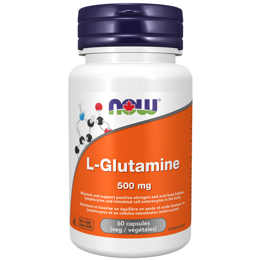 NOW    L-Glutamine 500mg Free Form 60vcap