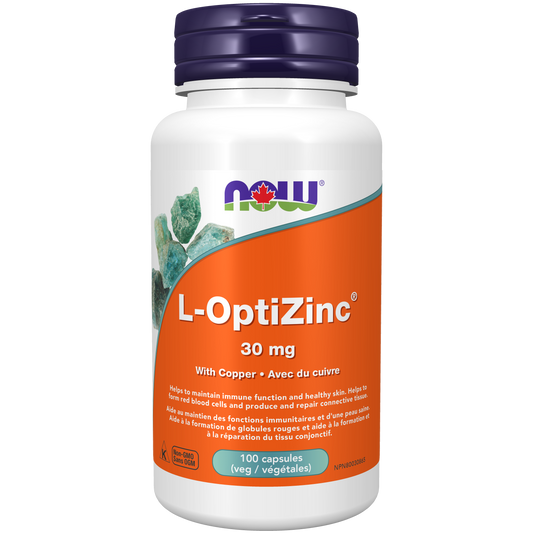 NOW    Opti-L-Zinc (Monomethionine) 30mg + Copper 100vcap