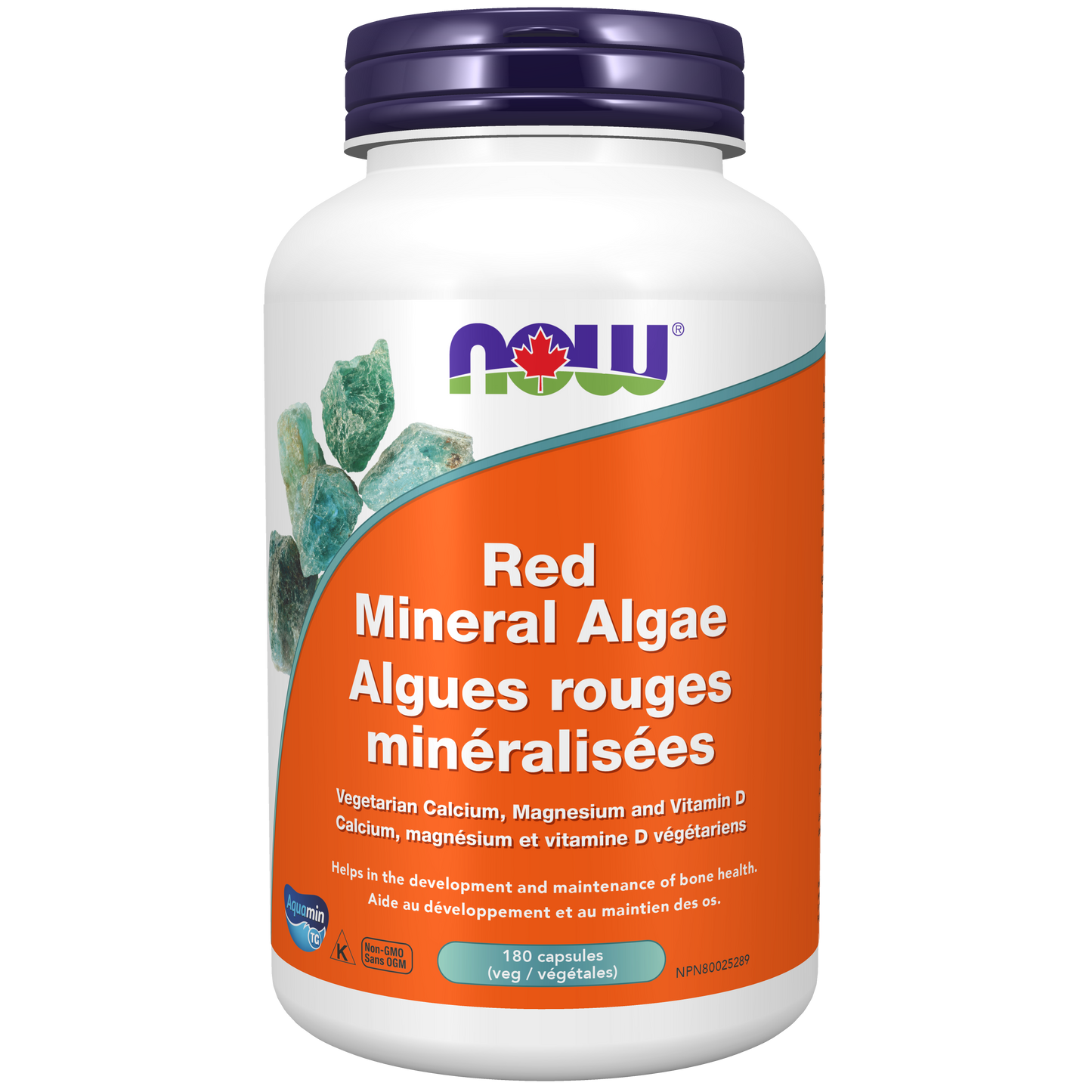 NOW    Red Mineral Algae (Vegetarian/Vegan) 180vcap