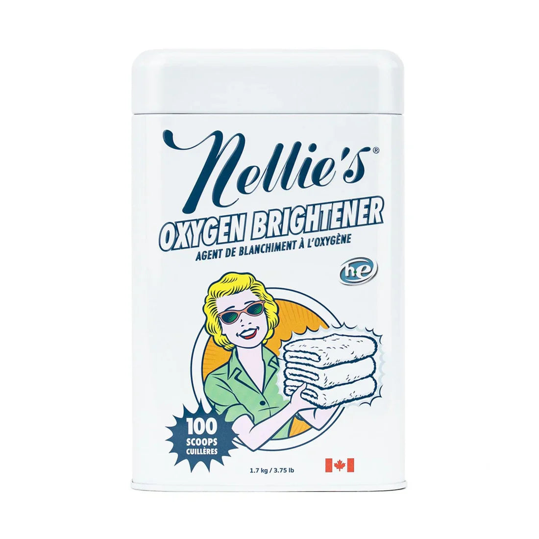 NELLIE'S *    Oxygen Brightener, Tin CORK, 100 loads