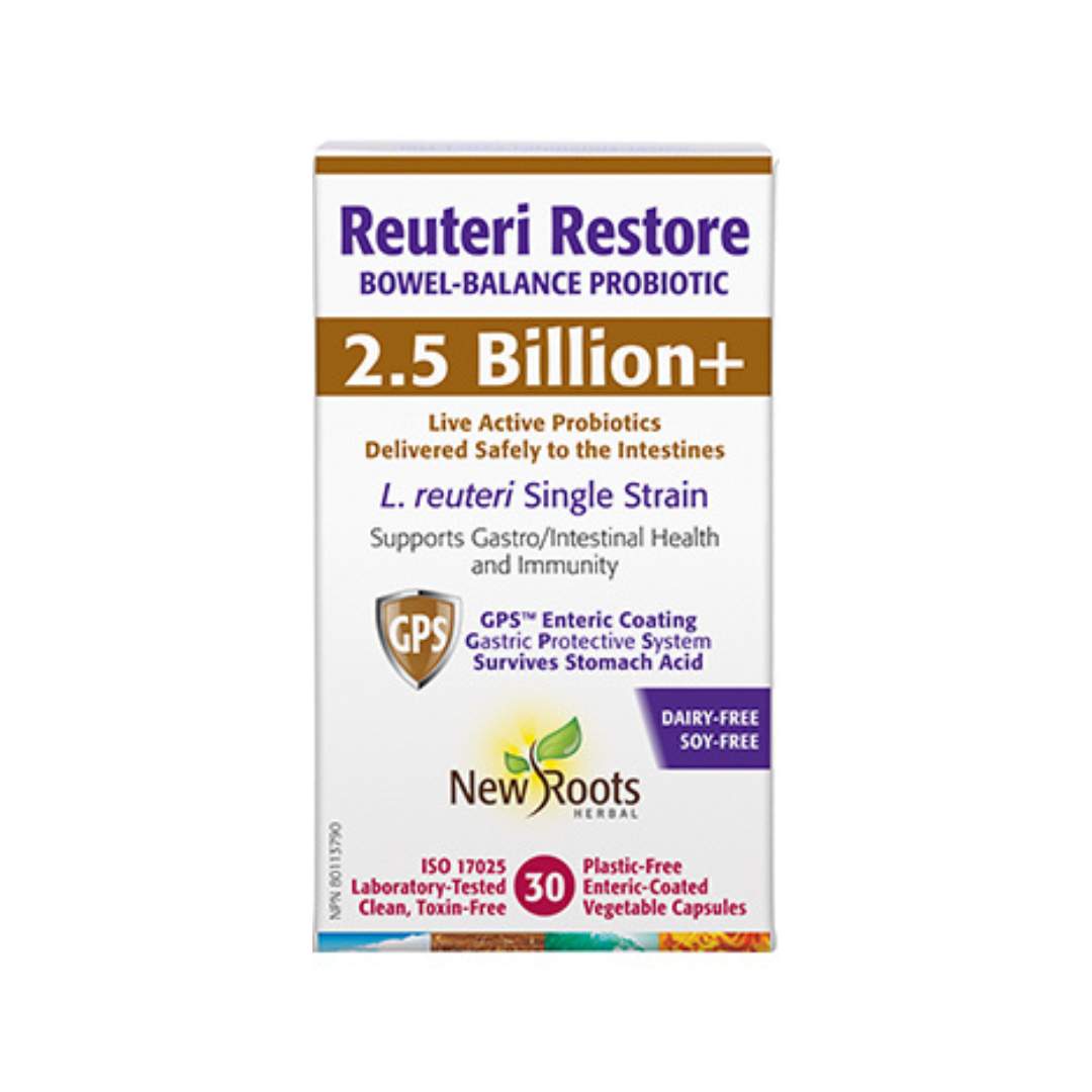 NEW ROOTS Reuteri Restore Bowel-Balance Probiotic 30 capsules – Smith's ...