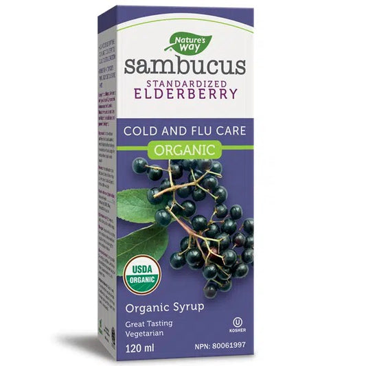 Nature's Way - Sambucus Organic Elderberry Cold & Flu Syrup - 120 ml