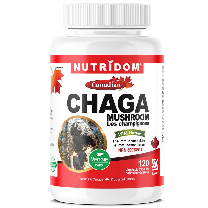 NUTRIDOM®    CHAGA Mushroom 120 Vcaps
