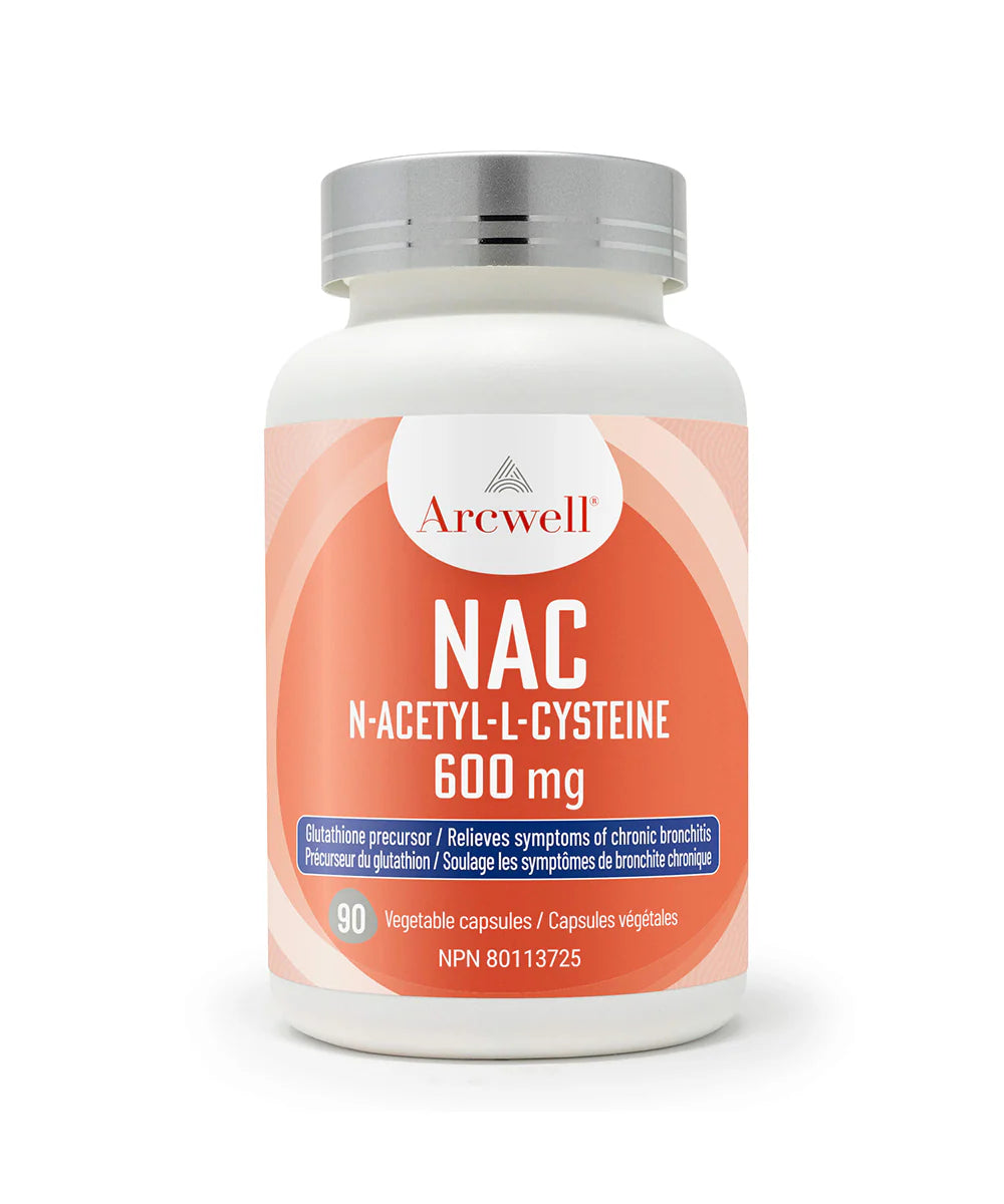 ARCWELL *    NAC (N-Acetyl-L-Cysteine), 600mg/90caps