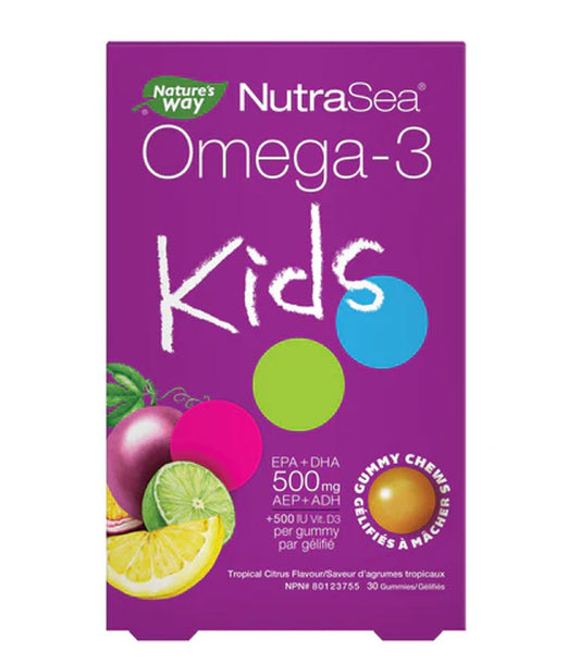 Nature's Way - NutraSea Omega-3 Kids Gummy Chews NEW - 30 count