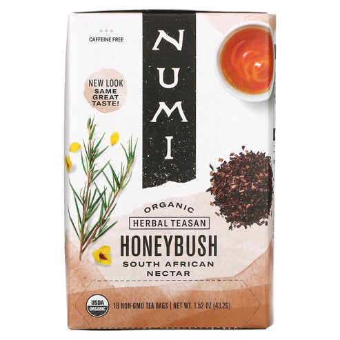 NUMI TEAS    Org Honeybush Herbal Tea 18ct