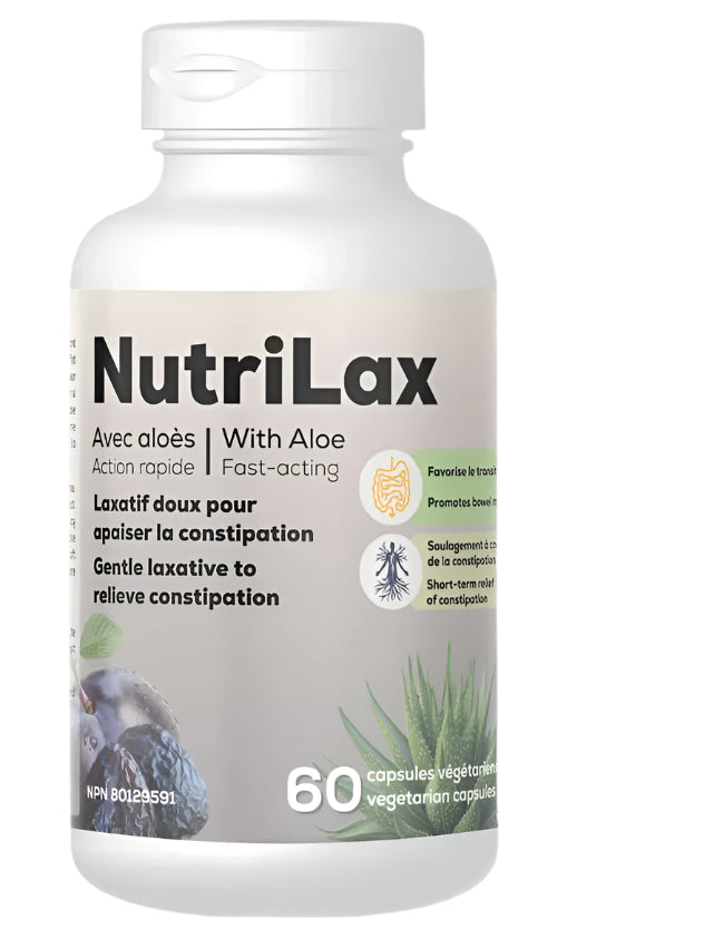 NUTRILAX    Gentle laxative (Psyllium, Inulin, Aloe Vera and Prune)   60 caps