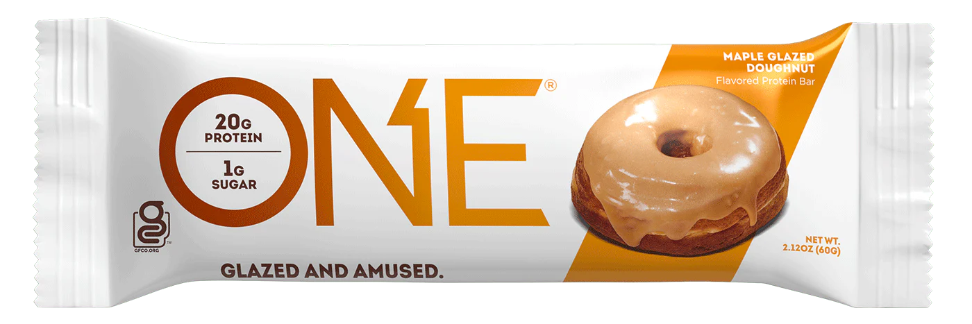 ONE Brands    ONE Protein Bar    Flavour: Maple Glazed Doughnut 
Container Size: 60 g    Pack of 12