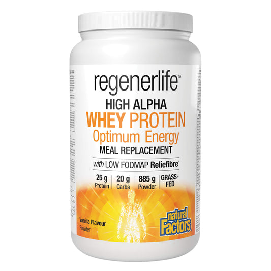 Natural Factors   High Alpha Whey Protein, Vanilla Flavour, Regenerlife   885g