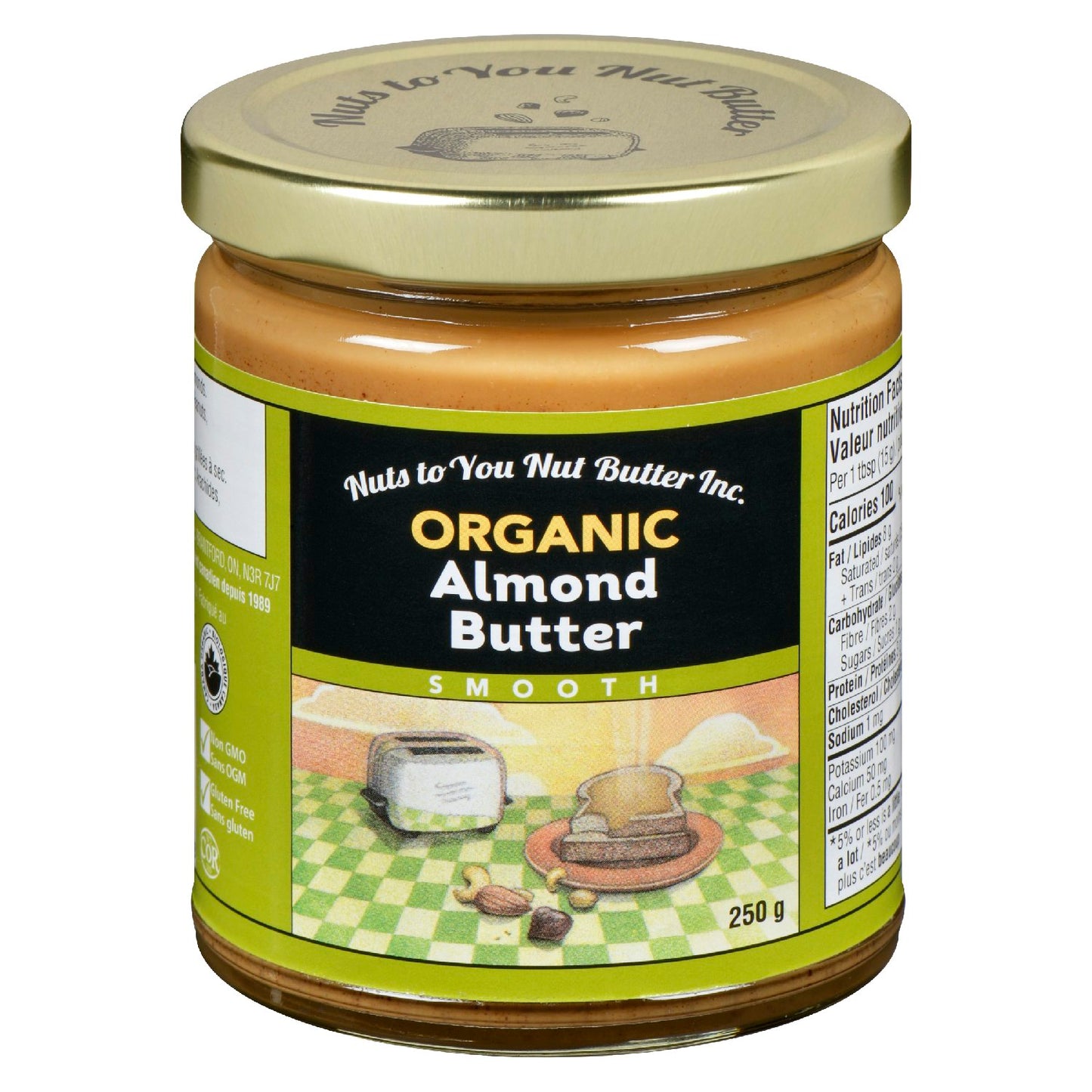 NUTS TO YOU    Org Almond Smooth 250g