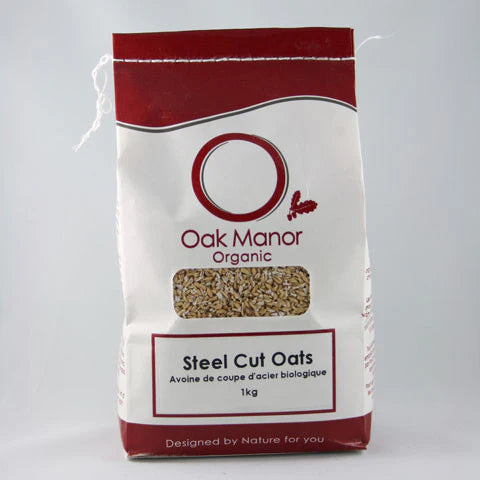 OAK MANOR GRAINS & CEREALS - Steel Cut Oats, Organic (vegan)    10kg